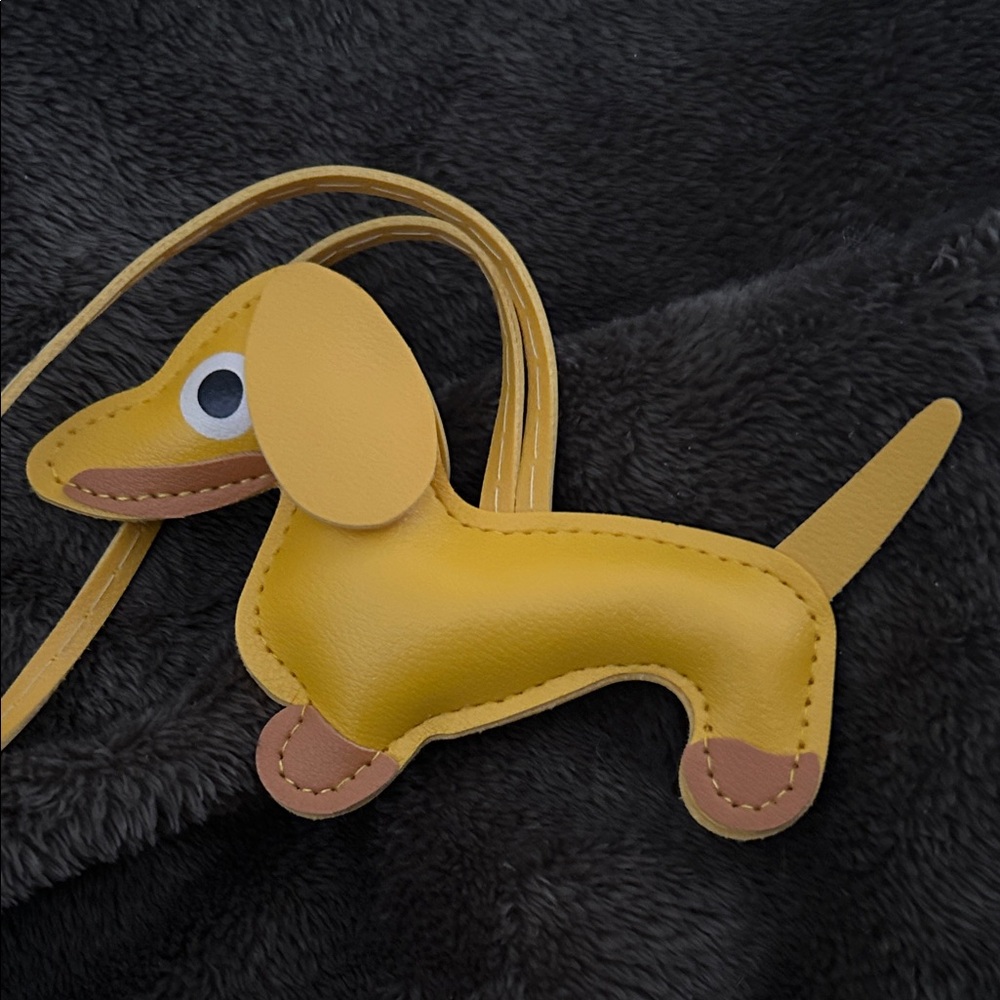 Colorful Dachshund Faux Leather Dog-Shaped Bag Charm - Picture 8 of 8